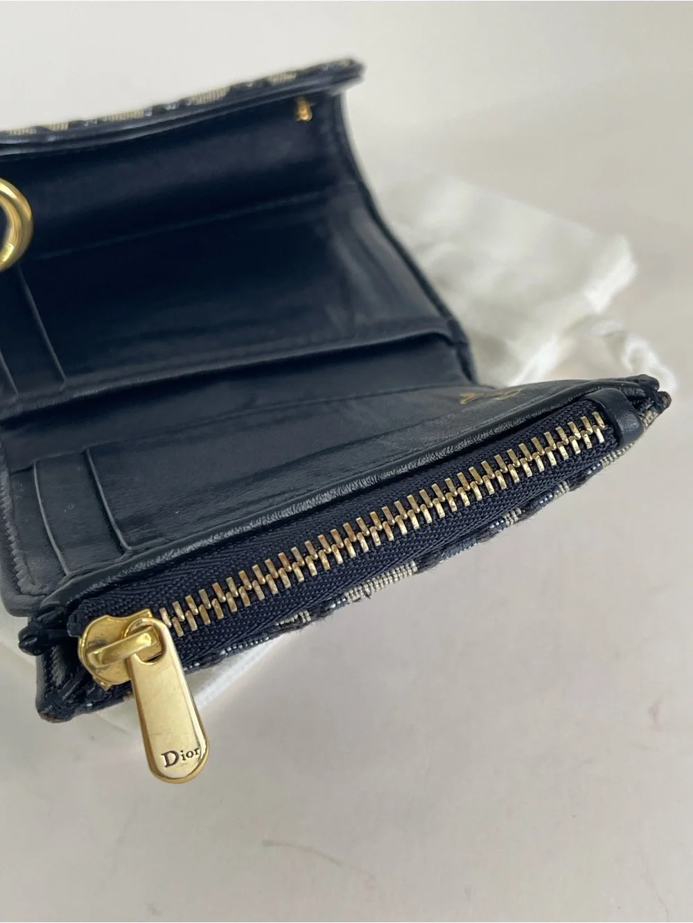 Christian Dior Saddle Wallet With Dust Bag